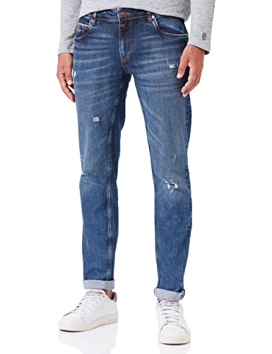 Timezone Herren Slim ScottTZ Jeans, Clear Light Blue wash, 30/34 von Timezone