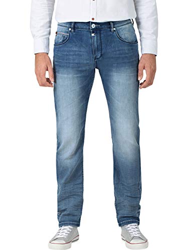 Timezone Herren Slim Scotttz Skinny Jeans, Blau (Antique Blue wash 3636), 30W / 32L von Timezone