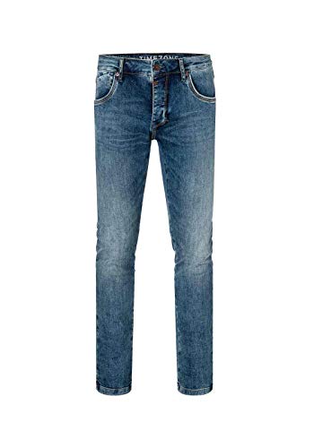 Timezone Herren Slim Scotttz Skinny Jeans, Blau (Blue Scrub wash 3341), 34W / 30L von Timezone