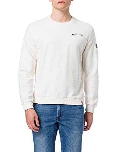 Timezone Herren Slub Crewneck Sweatshirt, Pure White, XXXL Timezone Herren Slub Crewneck Sweatshirt, Pure White, XXXL von Timezone