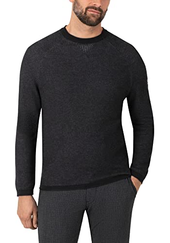 Timezone Herren Spiral Knit Crewneck Pullover, Caviar Black, 3XL von Timezone