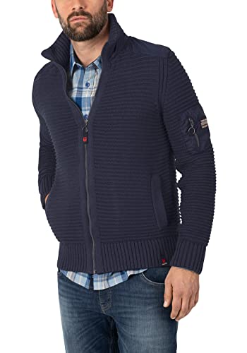Timezone Herren Sporty Knit Jacket Strickjacke, total Eclipse Melange, L von Timezone