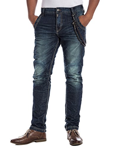 Timezone Herren ChesterTZ Jeanshose, Blau (Dark Tint wash 3764), 30W / 32L von Timezone