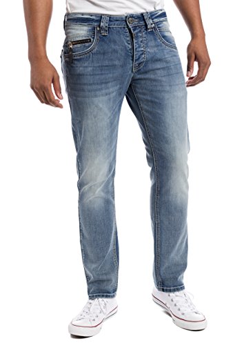 Timezone Herren TaylorTZ Jeanshose, Blau (cool Bleach wash 3499), 32W / 32L von Timezone