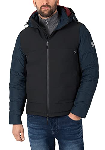 Timezone Herren Tech Jacket 3, Black + Navy, XL von Timezone