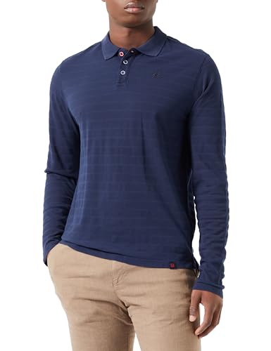Timezone Herren Tonal Stripe Longsleeve Polo Polohemd, total Eclipse, XL Timezone Herren Tonal Stripe Longsleeve Polo Polohemd, total Eclipse, XL von Timezone