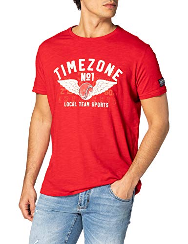 Timezone Herren Wings T-Shirt, Lipstick red, XL von Timezone