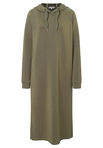 Timezone Damen Kleid Hoodie Dress Cotton XS S M L XL XXL Olive Blau Baumwolle, Größe:M, Farbe:Deep Olive Green 4707 von Timezone