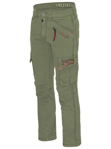 Timezone RogerTZ Roger Herrenhose Cargohose lässig modern (W36/L34, Washed kaki) von Timezone