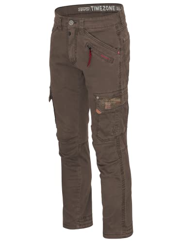 Timezone RogerTZ Roger Herrenhose Cargohose lässig modern (W38/L30, Washed Brown) von Timezone