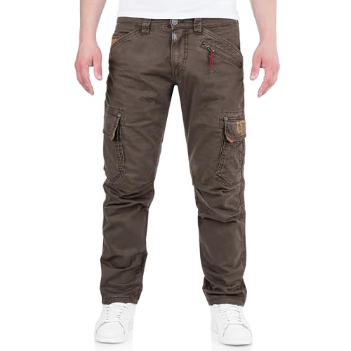 Timezone RogerTZ Roger Herrenhose Cargohose lässig modern (W38/L30, Washed Brown) von Timezone