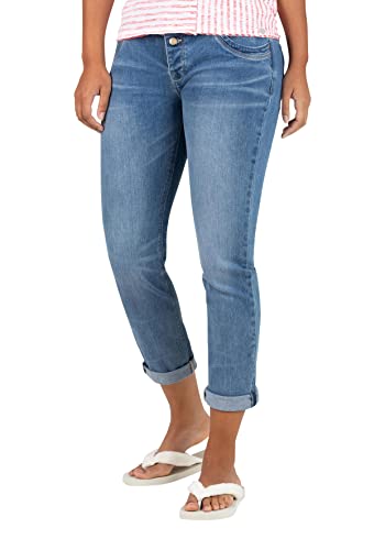 Timezone Damen Slim Nalitz 7/8 Freizeithose, Blau, 28 Slim Kurz EU von Timezone