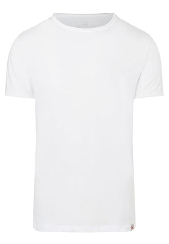 Timezone Herren T-Shirt Ripped Basic T-Shirt - Regular Fit S M L XL XXL 3XL, Größe:M, Farbe:6233-100 Pure White von Timezone