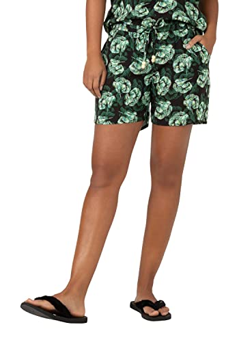 Timezone Damen Woven Shorts, Black Ground Ginkgo, XXL EU von Timezone