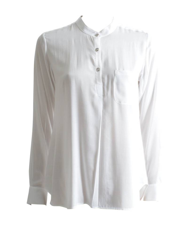 Lets Go Button Viskose Shirt - Weiss Lets Go Button Viskose Shirt - Weiss von TimiAlaere