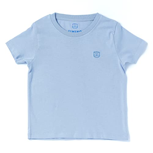 Timino Kinder T-Shirt Baby Kurzarm Shirt Jungen Mädchen Unisex Bio Baumwolle einfarbig blau hochwertig Tiger Größe 80-86 (1-2 Jahre) von Timino