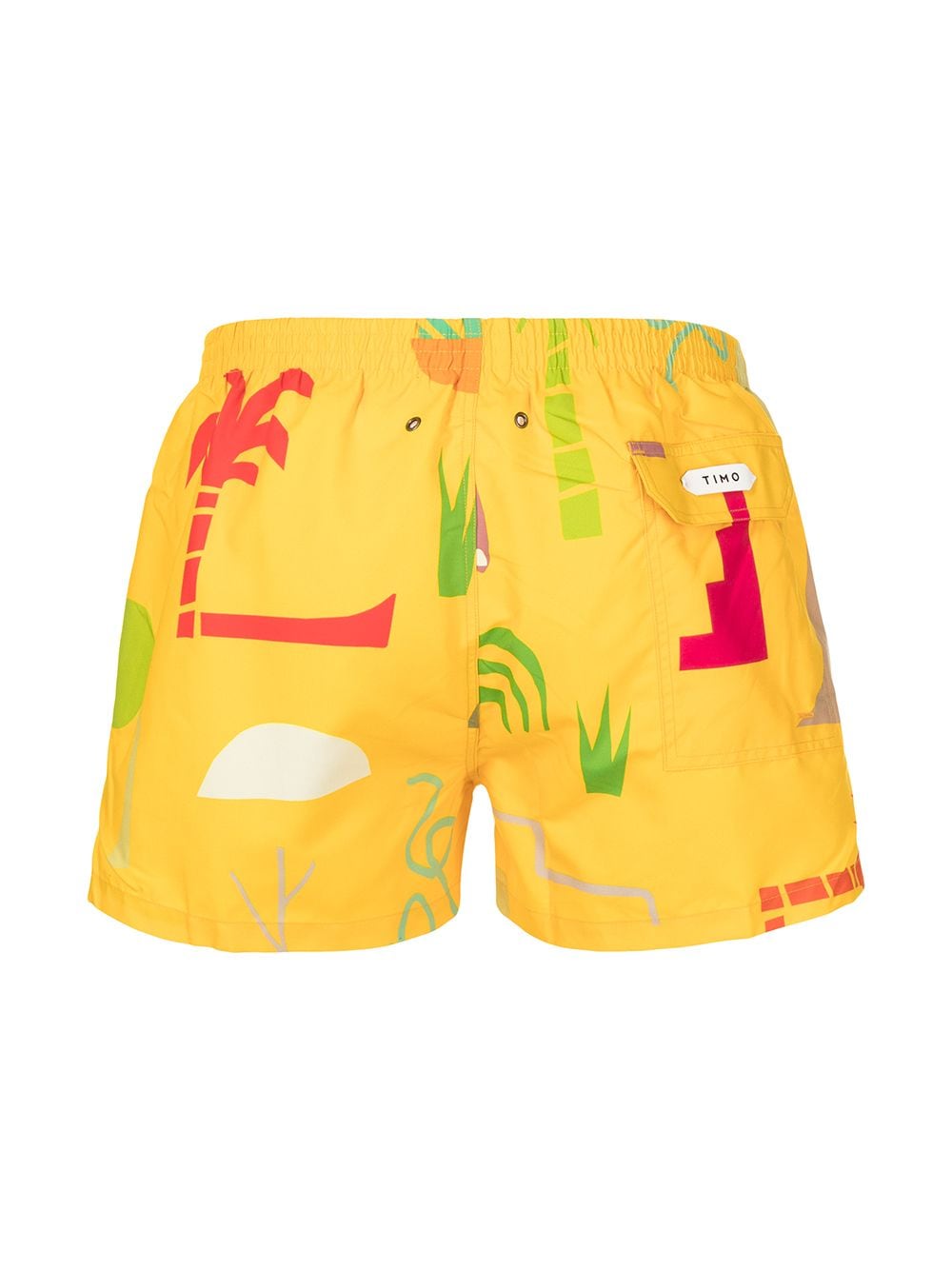 Timo Trunks Badeshorts mit Hawaii-Print - Gelb von Timo Trunks