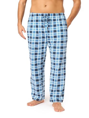 Timone Herren Schlafanzugshose Lang Pyjamahose aus Baumwolle Freizeithose Schlafhose Loungewearhose mit Taschen Nachtwäsche Hose für Herren Sleepwear TPP-001 (Muster-16 (9632301), M) von Timone