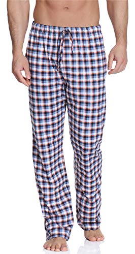 Timone Herren Schlafanzugshose Leichte Pyjamahose aus Baumwolle Nachtwäsche TPP-001 (Muster-8 (202118), M) von Timone