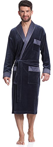 Timone Herren Velour Bademantel 773 (Graphit, M) von Timone