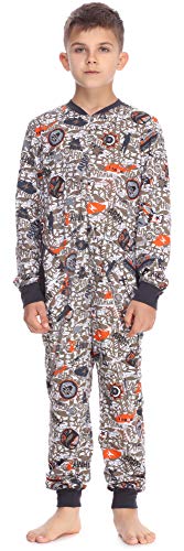 Timone Jungen Jugend Schlafanzug Strampelanzug Schlafoverall TI121(Heer, 110-116) von Timone
