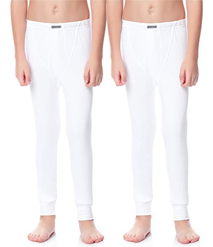 Timone Jungen Lange Unterhose TISS1001 ((2er Pack) Weiß, 134) von Timone