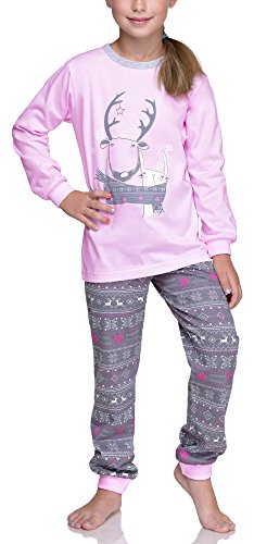 Timone Mädchen Schlafanzug TITR433/434 (Rosa/Melange, 98) von Timone