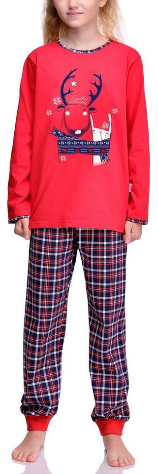 Timone Schlafanzug Mädchen Schlafanzüge Langarm aus Baumwolle Winter Pyjama Set TITR850 von Timone