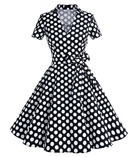 Timormode Damen Kleid, Gr. XX-Large, Schwarz Punkte von Timormode