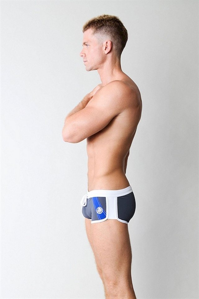Timoteo Badehose Timoteo A-Frame Speedster - Grey/Blue - L von Timoteo