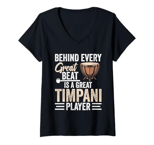 Damen Pauker, Musiker, Kugeltrommler, Eine großartige Pauke T-Shirt mit V-Ausschnitt Damen Pauker, Musiker, Kugeltrommler, Eine großartige Pauke T-Shirt mit V-Ausschnitt von Timpani Design For Timpanist & Kettle Drum Player