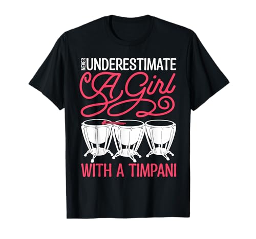 Pauke, Trommelspieler, Musikerin, Mädchen, Frau, Paukerin T-Shirt von Timpani Design For Timpanist & Kettle Drum Player