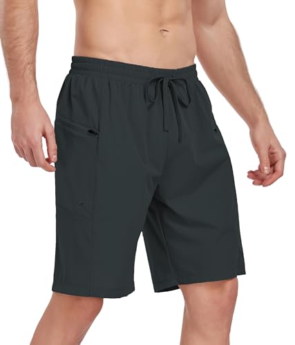 Timuspo Badehose Herren Bermuda Basketball Shorts Schnell Trocknend Bademode Sport Jogginghose Hike Tiefes Grau XL von Timuspo