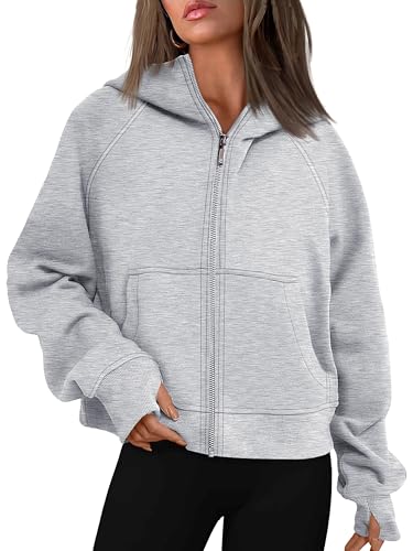 Timuspo Classics Ladies Athletic Zip Hoody Damen Kapuzenpullover mit Reißverschluss College Jacke Übergangsjacke Hoody mit Kapuze Grau 4 6 von Timuspo