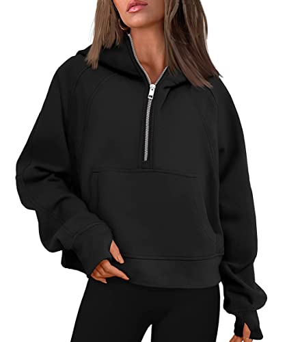 Timuspo Kapuzenpullover Damen Leichter Pullover für den Herbst Zip Hoodie Y2k Übergangsjacke Zip Hoodie Hoody mit Kapuze von Timuspo