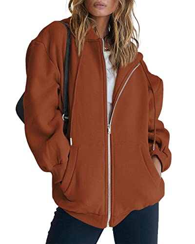 Timuspo Hoodie Damen Sweatjacke 2024 Kapuzenpullover Kapuzenjacke Herbst Winter Lang Sweatshirt mit Kapuze Reißverschluss Mantel Oversize Pullover Sport Style Sport Style Braun M Timuspo Hoodie Damen Sweatjacke 2024 Kapuzenpullover Kapuzenjacke Herbst Winter Lang Sweatshirt mit Kapuze Reißverschluss Mantel Oversize Pullover Sport Style Sport Style Braun M von Timuspo