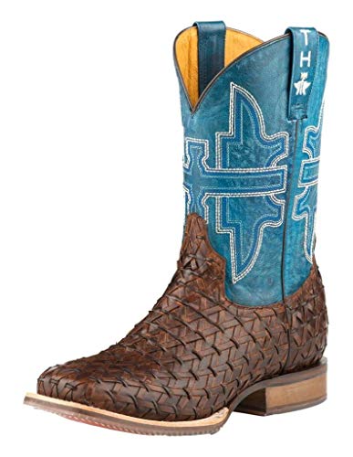 Tin Haul Grill Master Grill-Cowboystiefel für Herren, braun/blau, Braun, 44.5 EU von Tin Haul