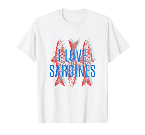 Ich liebe Sardinen Fischkonserven Y2K Mädchen Italienisch Sommer T-Shirt von Tin fish sardines tinned fish