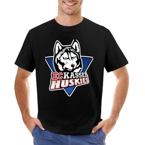 Kassel Huskies T-Shirt Tops Mens t Shirt Black XL von TinANTMA