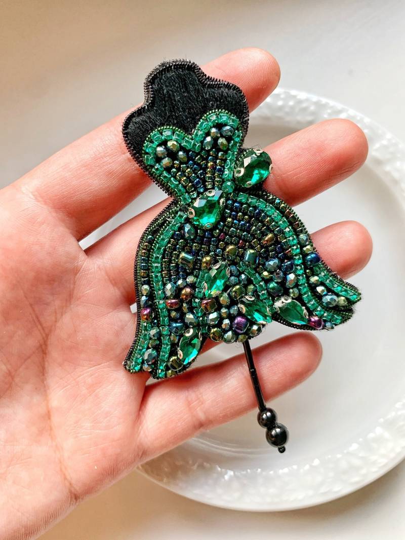Handgemachte Perlen Brosche Kristall Anstecknadel von TinArtbytina