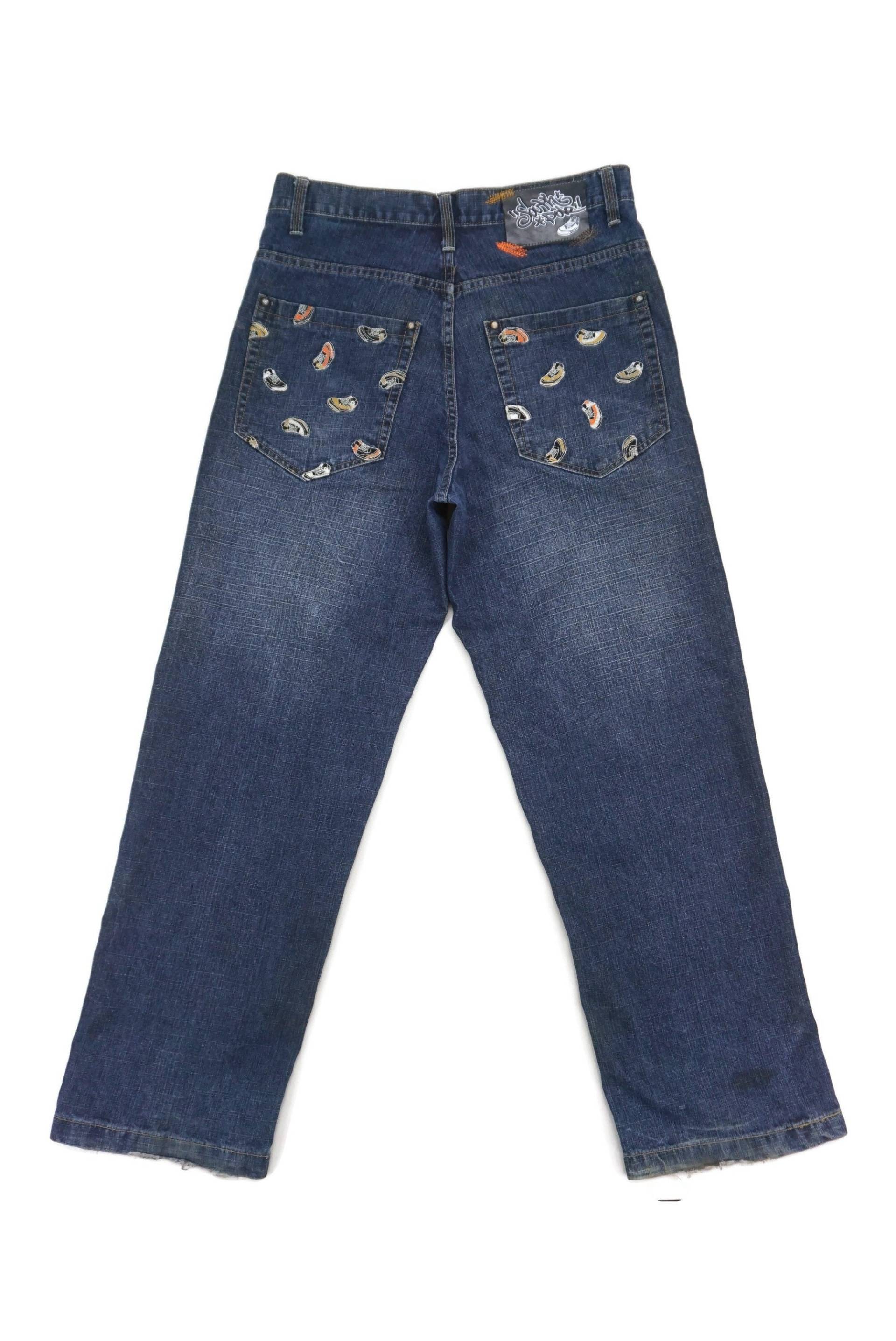 South Pole Jeans Größe 34 W35xl33, 5 Südpol Baggy Denim Verschönert Taschen Hip Hop Skateboards Hose von TinCityVintage