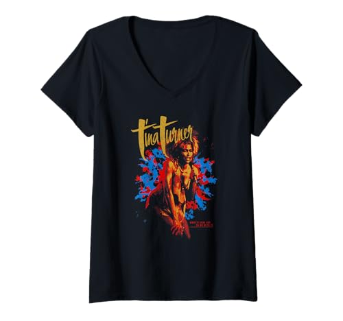Damen Tina Turner Was hat Liebe damit zu tun T-Shirt mit V-Ausschnitt Damen Tina Turner Was hat Liebe damit zu tun T-Shirt mit V-Ausschnitt von Tina Turner