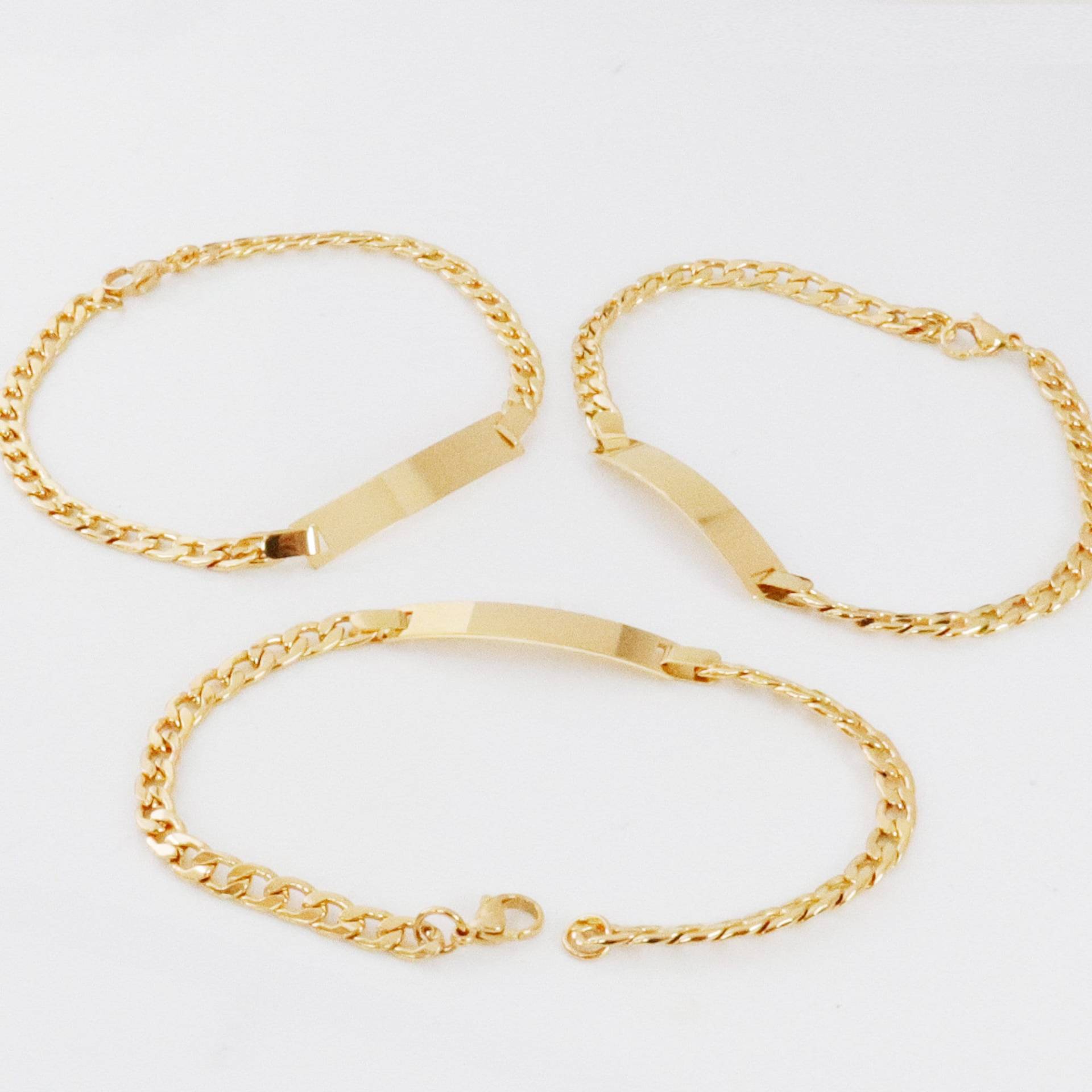 Benutzerdefinierte Goldarmband Männer, Armband Mit Gravur, Name Männer Vergoldet, Personalisierte Für Und Frau von TinaCoJewelry