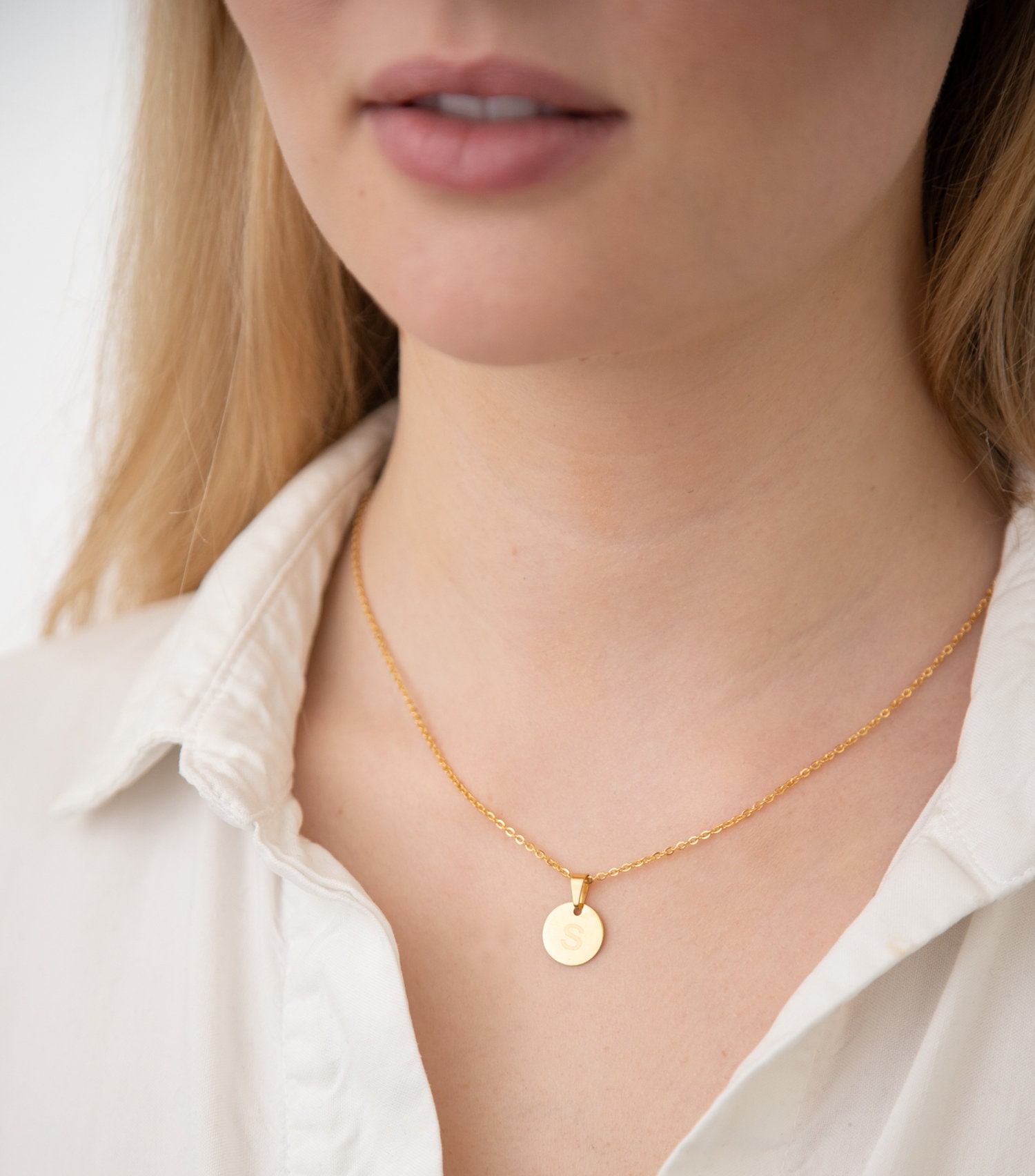 Personalisierte Halskette Initial Benutzerdefinierte Für Frauen Gold Anhänger Muttertag Abschluss Geschenk Mama Geschenk von TinaCoJewelry