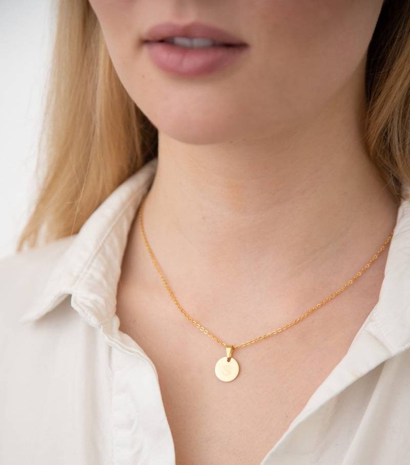 Personalisierte Halskette Initial Benutzerdefinierte Für Frauen Gold Anhänger Muttertag Abschluss Geschenk Mama Geschenk von TinaCoJewelry