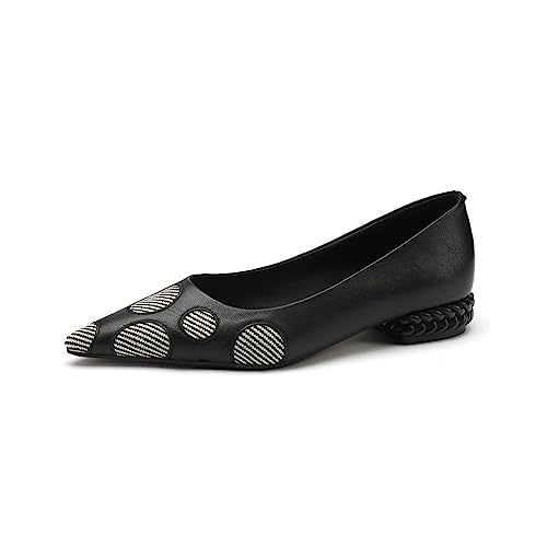 TinaCus Damen-Schuhe, echtes Leder, handgefertigt, zum Hineinschlüpfen, gepunktet, spitzer Zehenbereich, Büroschuhe, Schwarz, 38.5 EU TinaCus Damen-Schuhe, echtes Leder, handgefertigt, zum Hineinschlüpfen, gepunktet, spitzer Zehenbereich, Büroschuhe, Schwarz, 38.5 EU von TinaCus