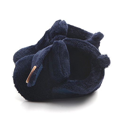 Fleece Booties Unisex Baby Winterschuhe Verdicktes Futter Warme Babyschuhe 0-3 Monate/0-6 Monate/6-12 Monate Baby Stiefel Verstellbare Rutschfeste mit Weicher Sohle von TinaDeer