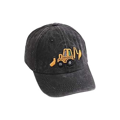 Kappe Kinder Jungen Bagger Cap Auto Bagger Baseballcap UV Schutz Baseballkappe Einstellbar Baseballmütze Snapback Caps Baumwolle Basecap Sportkappe Sommerhut Junge Mädchen Einheitsgröße 2-5 Jahre von TinaDeer