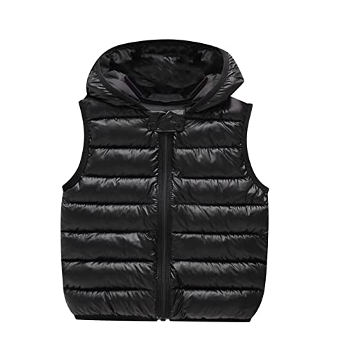 Kinder Kinder Kleinkind Kleinkind Baby Jungen Ärmellos Winter Solide Mäntel Ohren Mit Kapuze Oberbekleidung Outfits Kleidung Jungen College 152 von TinaDeer