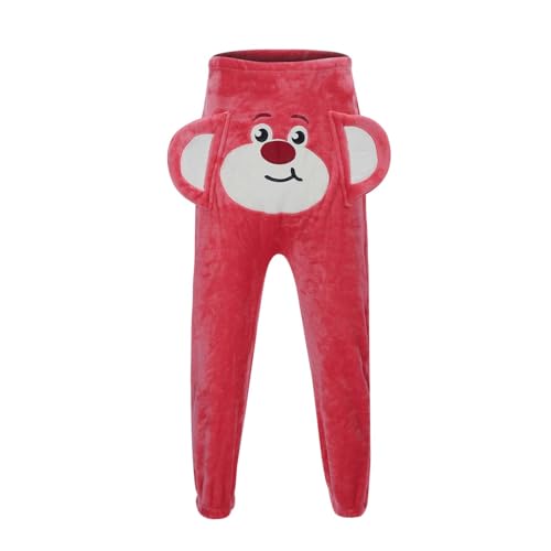 Pyjamahose Herren Hose Stoffhose Elefanten humorvolle Unterwäsche, Geschenk für Männer, Boxer-Hosen mit Tier-Motiv, Elefant Wird klingeln, Hosen Spielen seltsame Pyjama-Hosen Stoffhose (Red1, XL) von TinaDeer